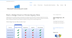 Desktop Screenshot of hedgefundjoblist.com