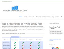 Tablet Screenshot of hedgefundjoblist.com